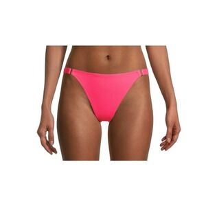 SHAN Bikini Bottom Womens Size 12 Hot Pink New High Cut Swim Hardware Detail
